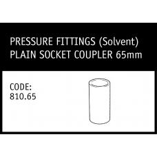 Marley Solvent Plain Socket Coupler 65mm - 810.65